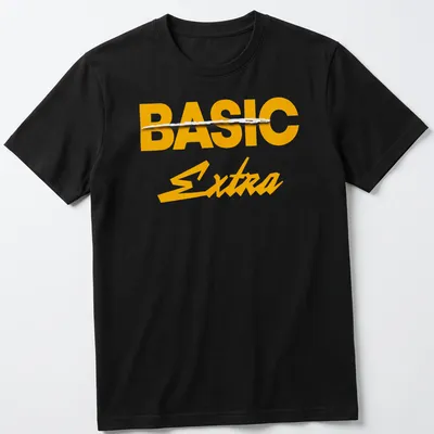 Bold text design with 'BASIC Extra' in yellow and white