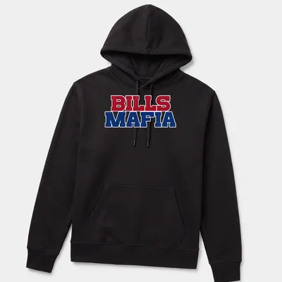 Vintage distressed Buffalo Bills T-shirt with bold lettering — printed on a unisex hoodie