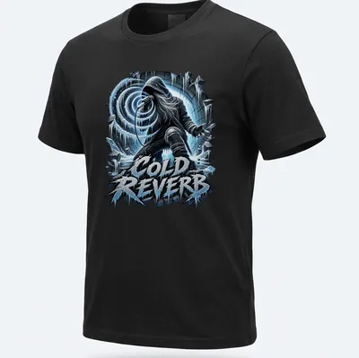Icy design featuring a heavy metal vocalist with the text Cold Reverb