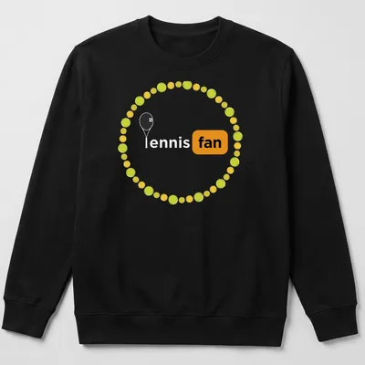 Playful tennis fan t-shirt featuring a pattern of colorful tennis balls — printed on a unisex sweatshirt