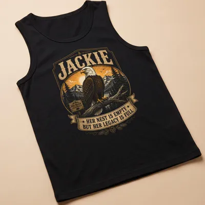 Vintage-style graphic tee featuring a bald eagle and text about legacy — printed on a tank top