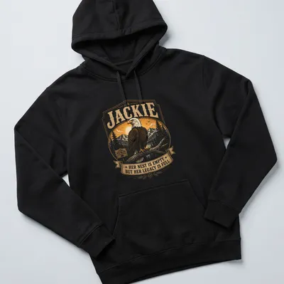 Vintage-style graphic tee featuring a bald eagle and text about legacy — printed on a unisex hoodie
