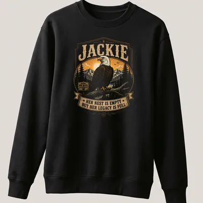 Vintage-style graphic tee featuring a bald eagle and text about legacy — printed on a unisex sweatshirt