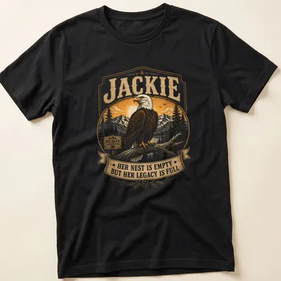 Vintage-style graphic tee featuring a bald eagle and text about legacy