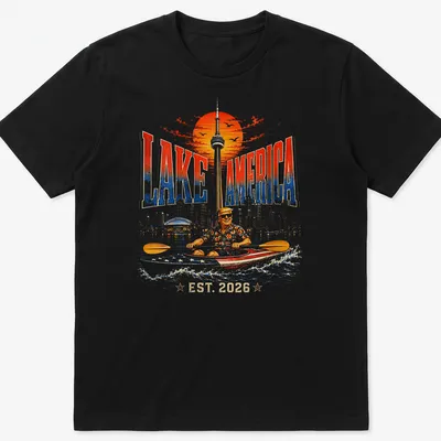 Vintage kayaking graphic tee with retro style and nostalgic colors