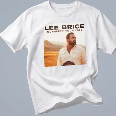 Photographic print of Lee Brice for the Sunriser Tour 2026 T-shirt