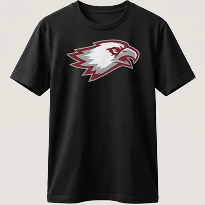 Bold graphic of an eagle head in maroon, gray, and white for Marjory Stoneman Douglas Eagles