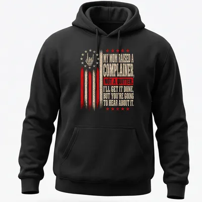 Distressed vintage t-shirt with humorous text and a skeleton hand gesture — printed on a unisex hoodie