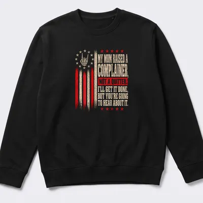 Distressed vintage t-shirt with humorous text and a skeleton hand gesture — printed on a unisex sweatshirt