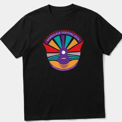 Colorful festival logo featuring a guitar and the text for Newkulele Festival 2026