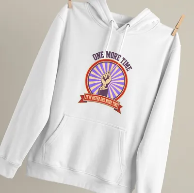 Vintage retro shirt featuring a conductor's baton and playful text — printed on a unisex hoodie