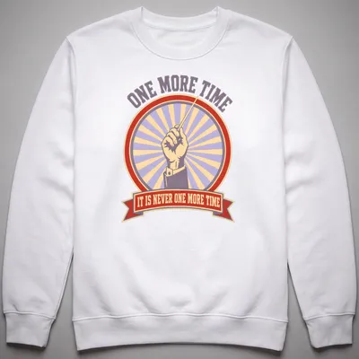 Vintage retro shirt featuring a conductor's baton and playful text — printed on a unisex sweatshirt
