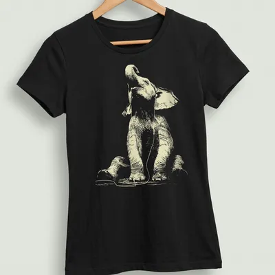 Minimalist line-art of a peaceful dog with earbuds listening to music — printed on a women's shirt