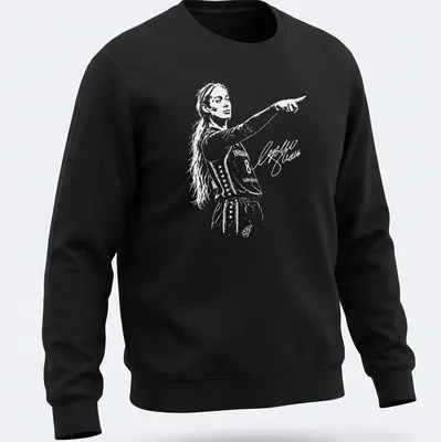Illustration of a basketball player in action with Sophie Point Signature in bold lettering — printed on a unisex sweatshirt