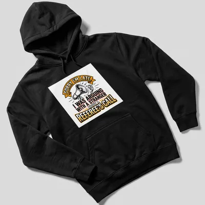 Bold illustrative t-shirt with text about arguing over a referee's call, featuring a megaphone and hands. — printed on a unisex hoodie