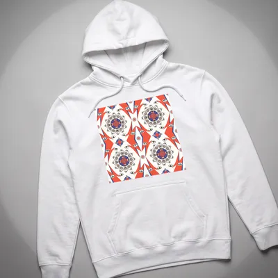 Kaleidoscopic fanart of Davy Jones' eyes in abstract geometric patterns — printed on a unisex hoodie